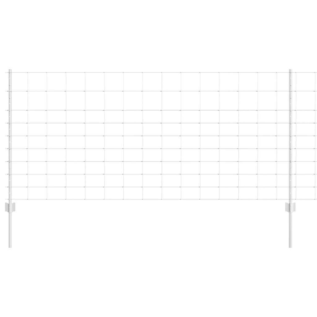 Wild Fence with Posts 50 x 1 m (W x H) Hot-Dip Galvanised Steel