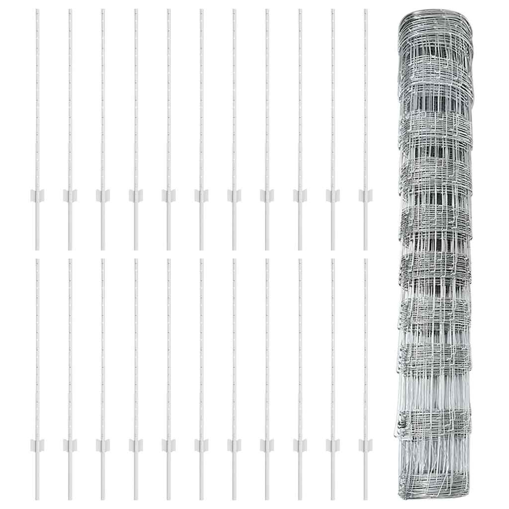 Fence with Post Silver