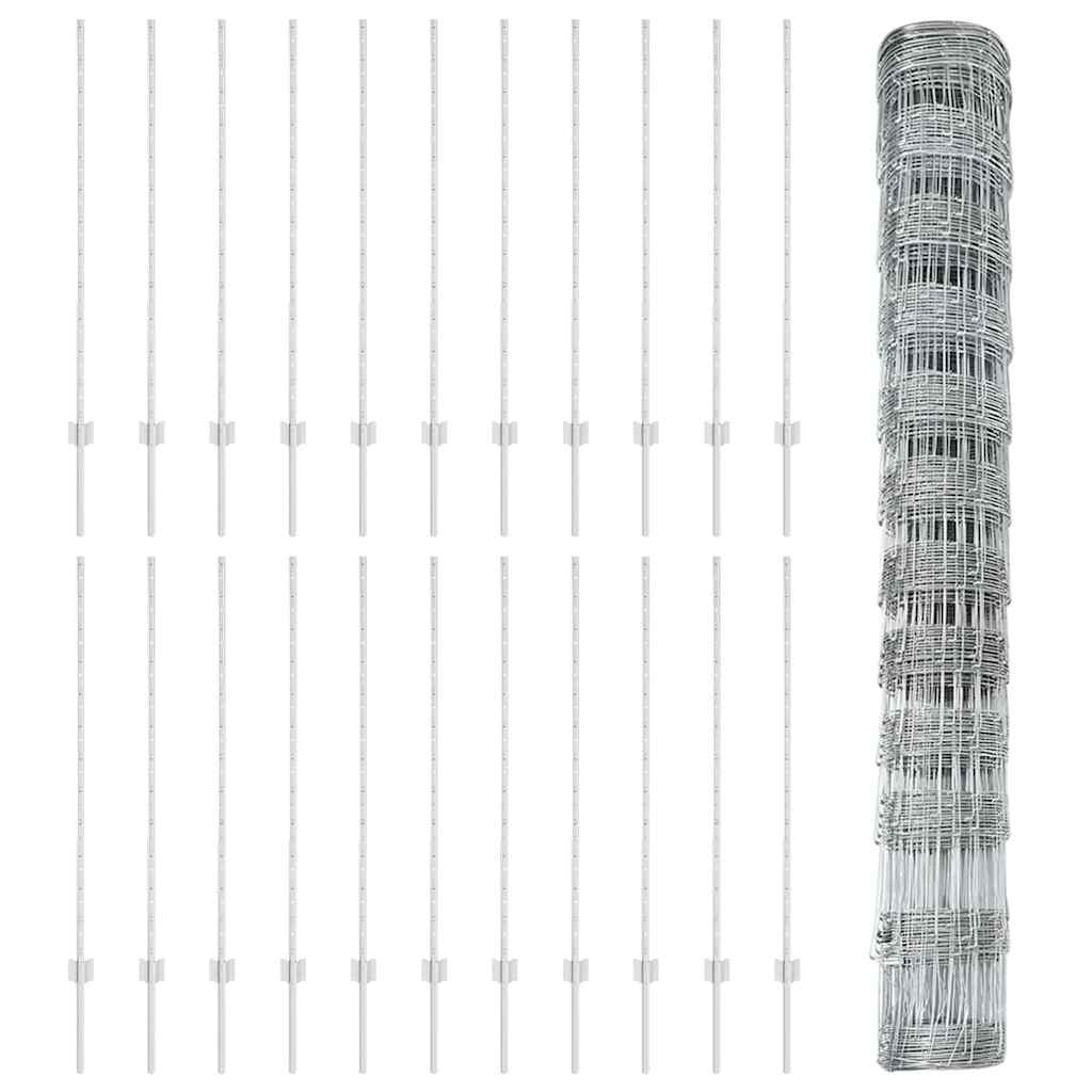 Wild Fence with Posts 50 x 1.2 m (W x H)