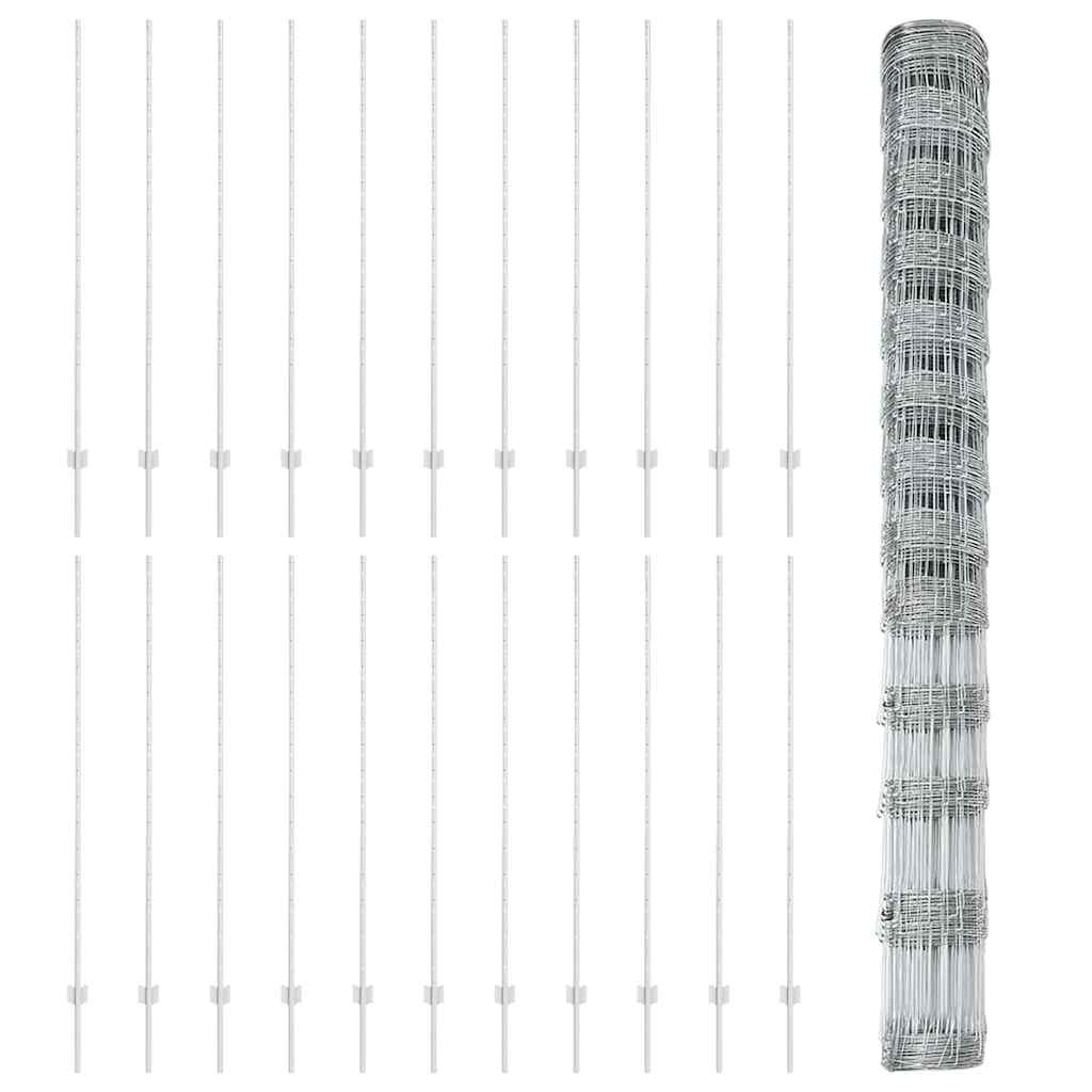 Fence with Post Silver