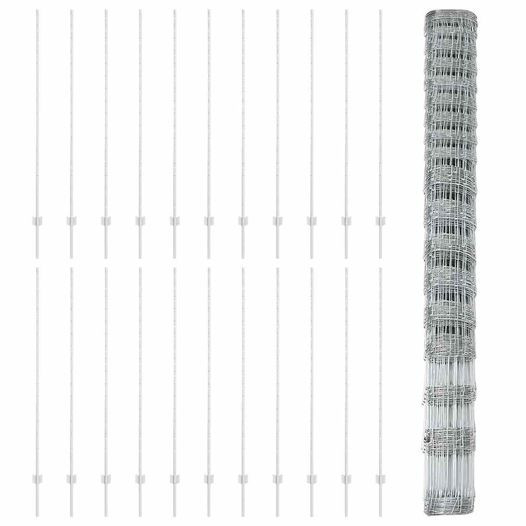Wild Fence with Posts 50 x 1.5 m (W x H)