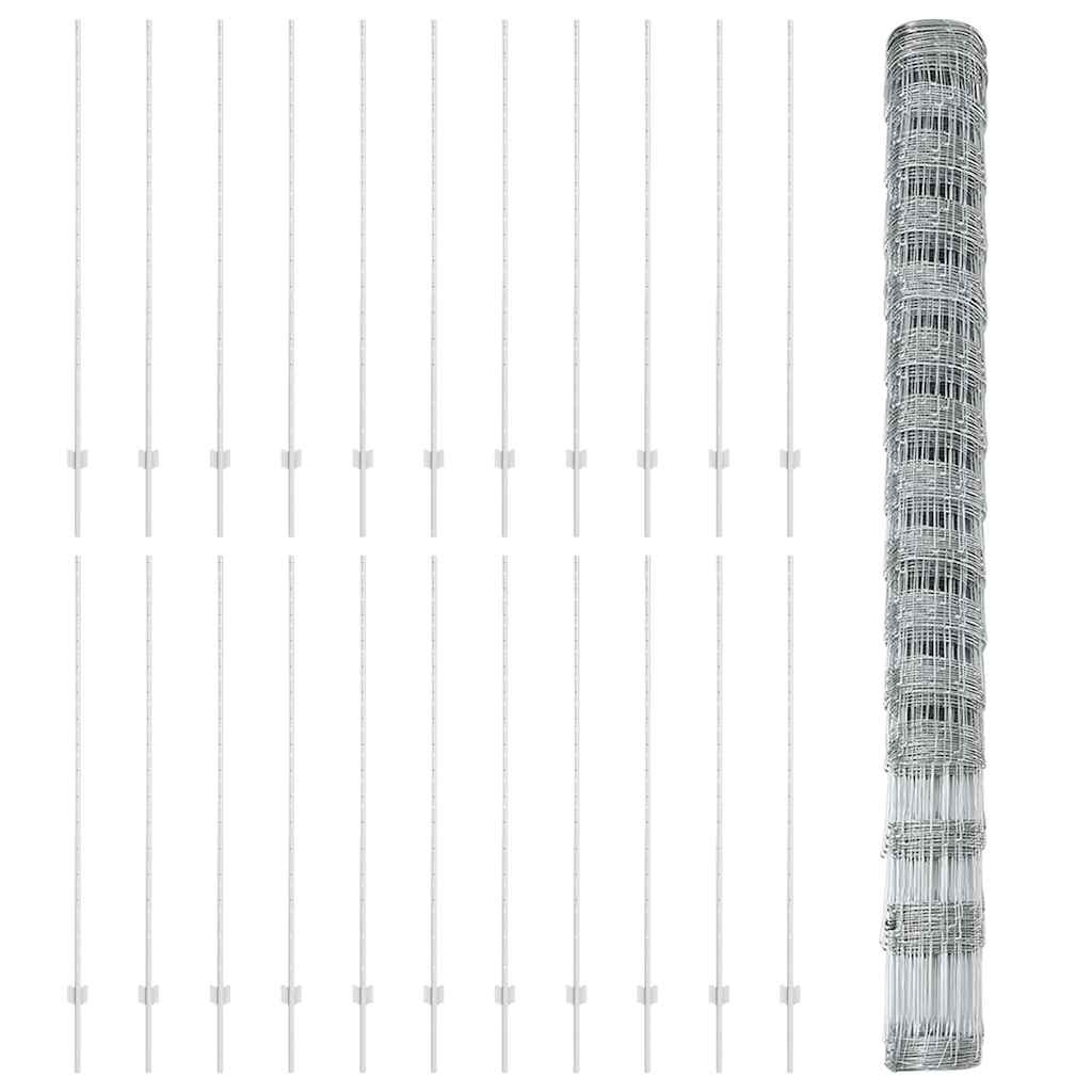 Fence with Post Silver