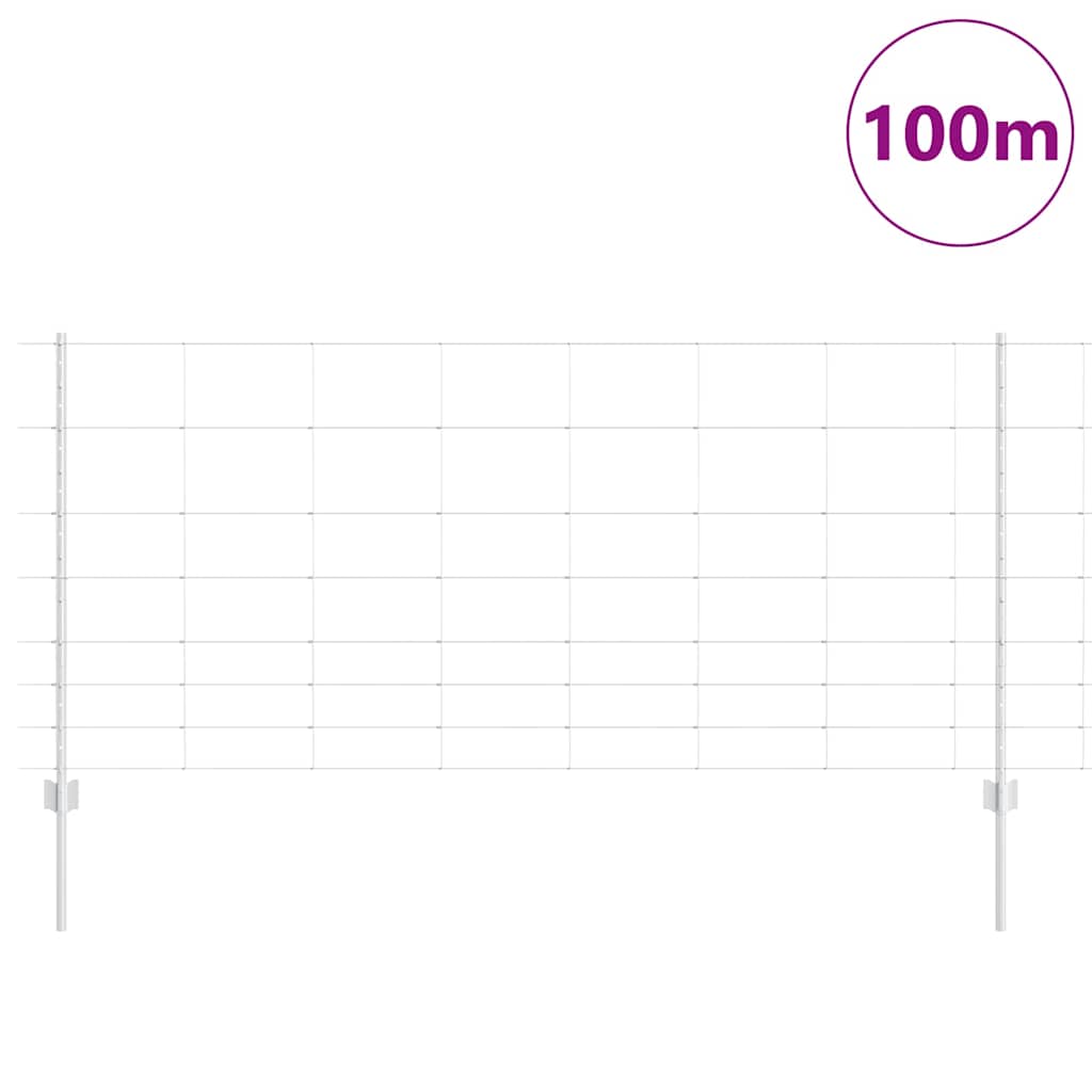 Wild Fence with Posts 100 x 1 m (W x H)
