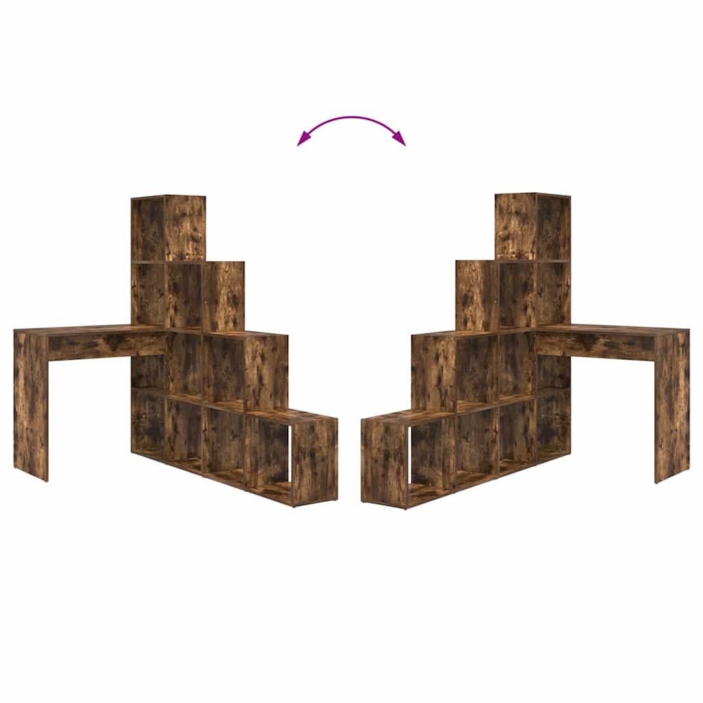 Corner Desk Smoked Oak 101.5 x 149.5 x 149.5 cm Engineered Wood