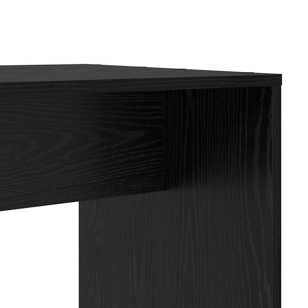 Desk Black Oak Engineered Wood 138.5 x 55 x 143 cm