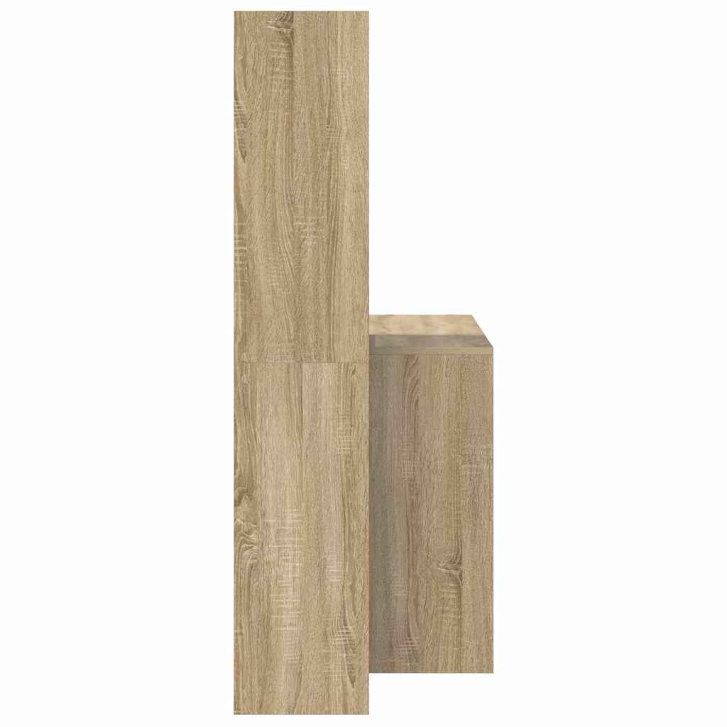 Desk Sonoma Oak Engineered Wood 138.5 x 55 x 143 cm