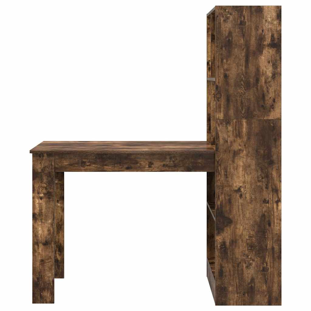Desk Smoked Oak Engineered Wood 122 x 67 x 145 cm