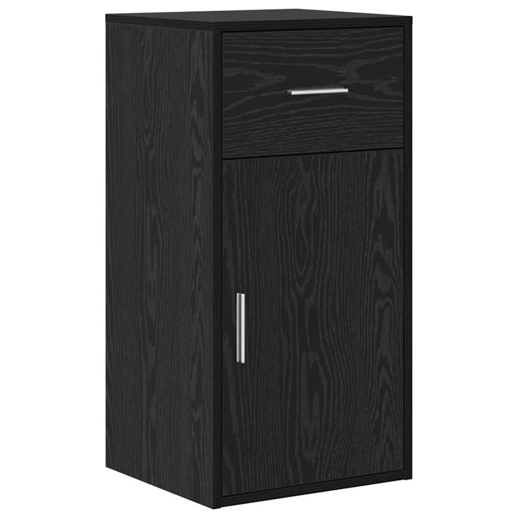 Corner Desk with Drawer Black Oak 102 x 88 x 75 cm