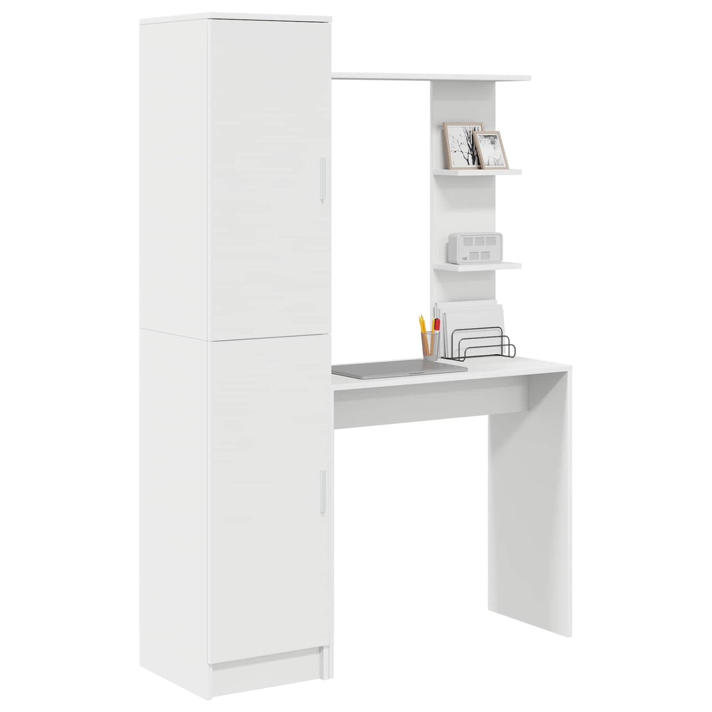 Desk White 113.5 x 39 x 168 cm 2 pcs