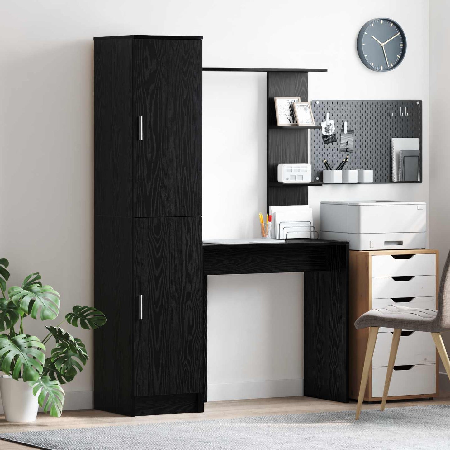 Desk 2 pcs Black Oak