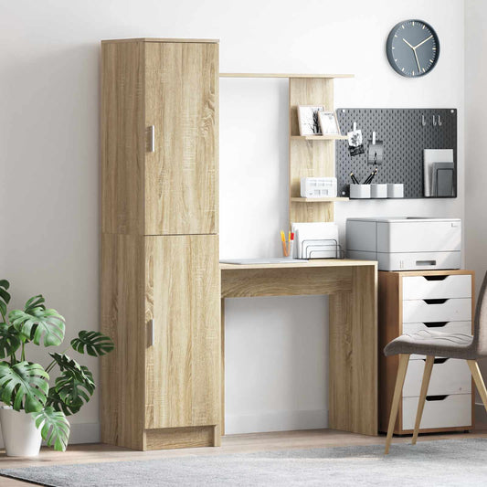 Desk 2 pcs Sonoma Oak