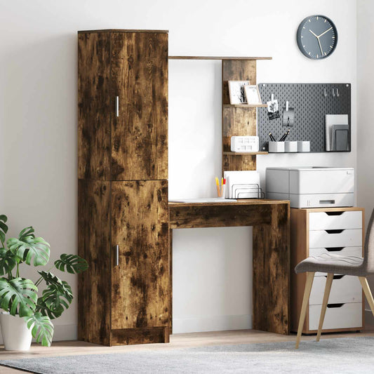 Desk 2 pcs Smoked Oak