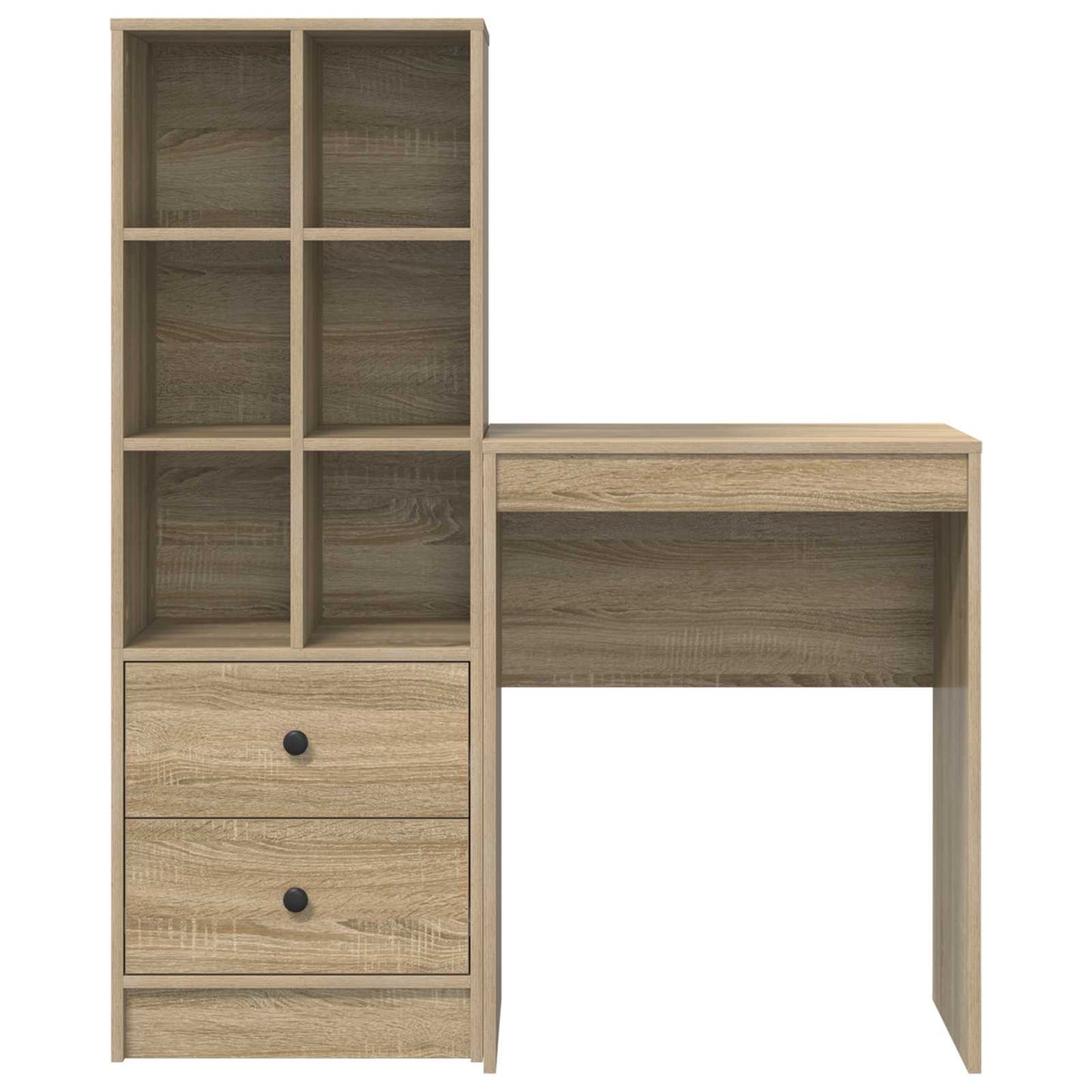 Desk with Drawer with Shelf with Storage 2 pcs Sonoma Oak