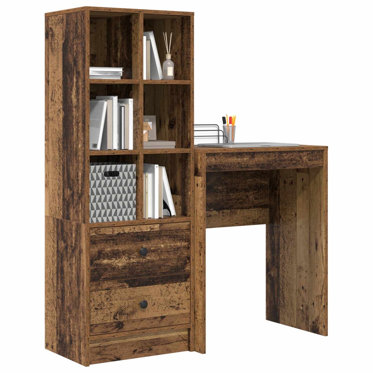 Desk Old Wood 105.5 x 34 x 127 cm 2 pcs