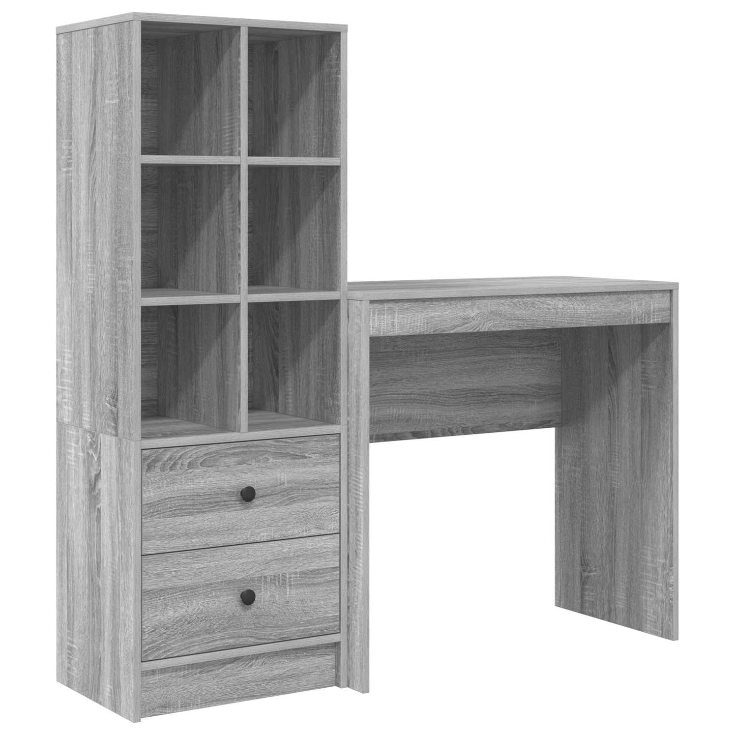Desk with Drawer with Shelf with Storage 2 pcs Grey Sonoma