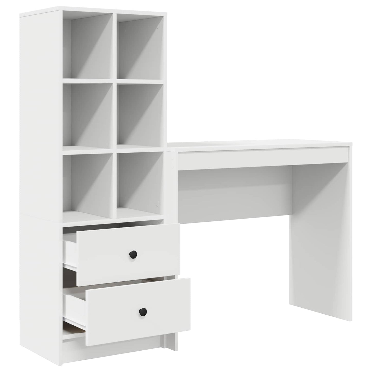 Desk White 135.5 x 40 x 127 cm 2 pcs