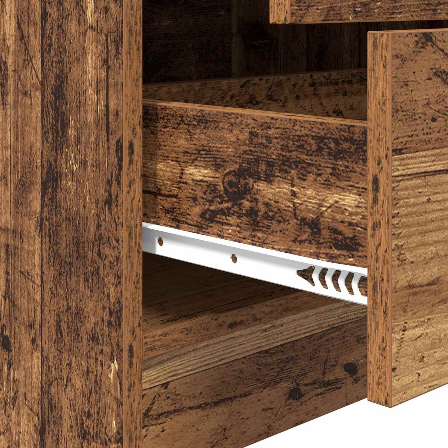Desk with Drawer with Shelf with Storage 2 pcs Old Wood