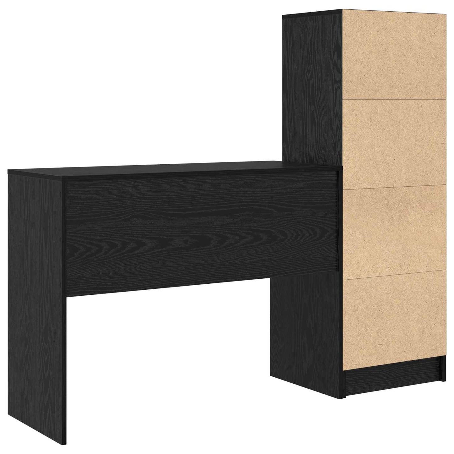 Desk Black Oak 145.5 x 40 x 127 cm 2 pcs