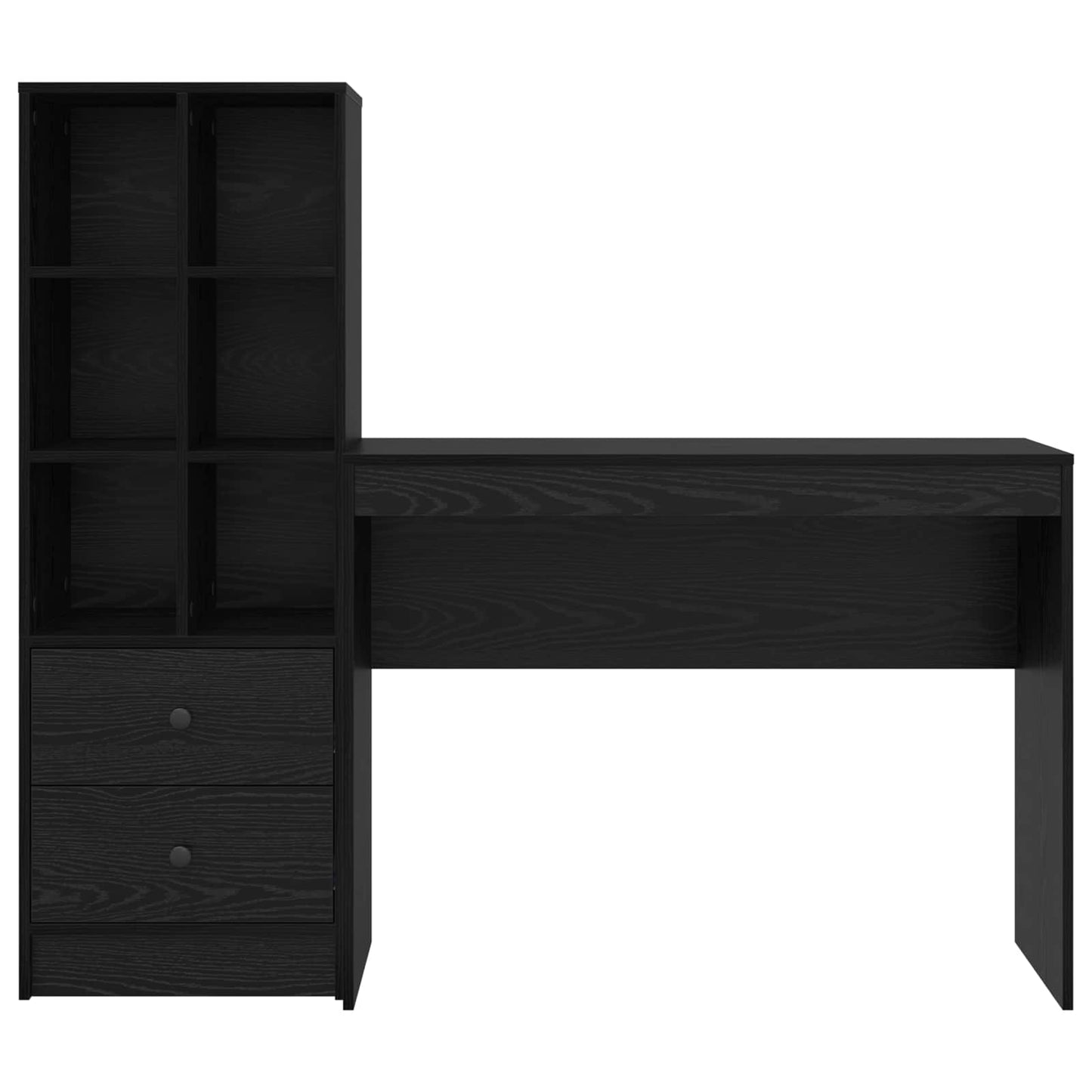 Desk Black Oak 145.5 x 40 x 127 cm 2 pcs