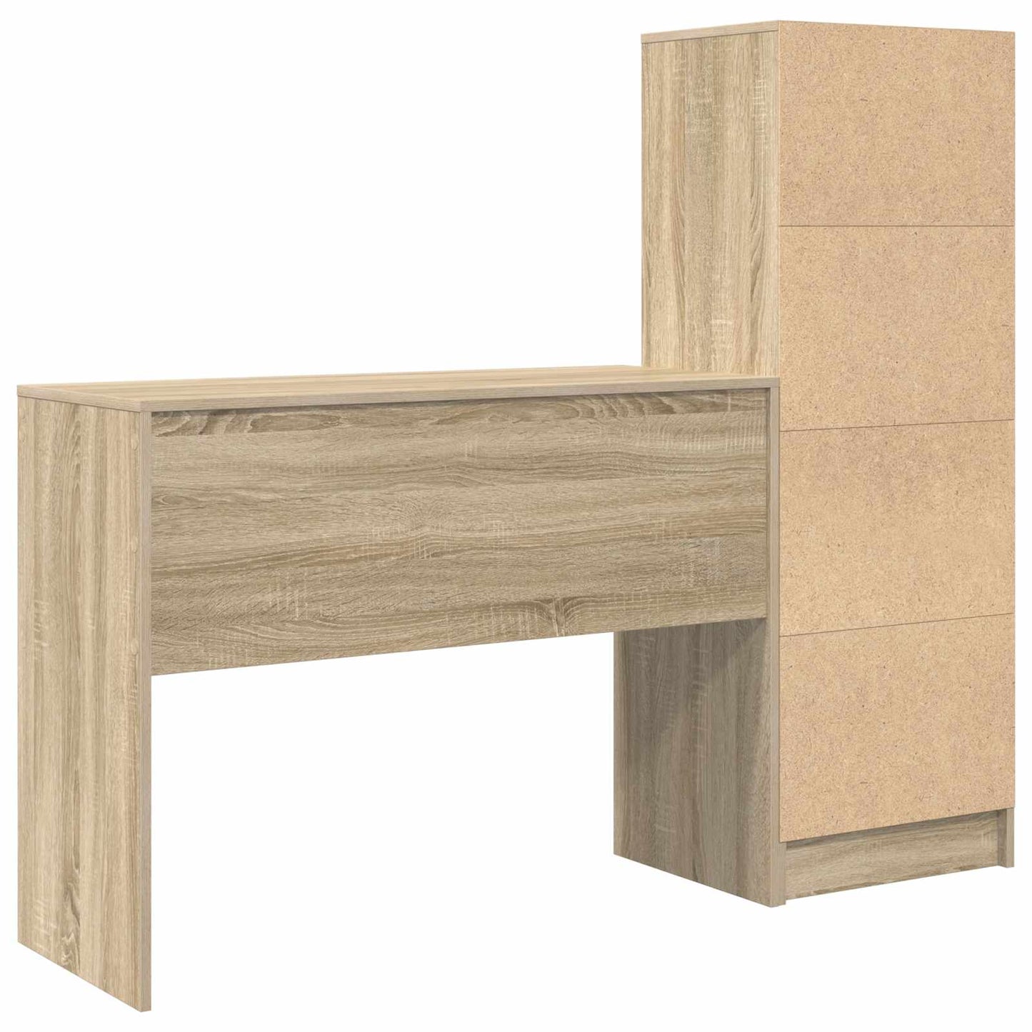 Desk with Drawer with Shelf with Storage 2 pcs Sonoma Oak