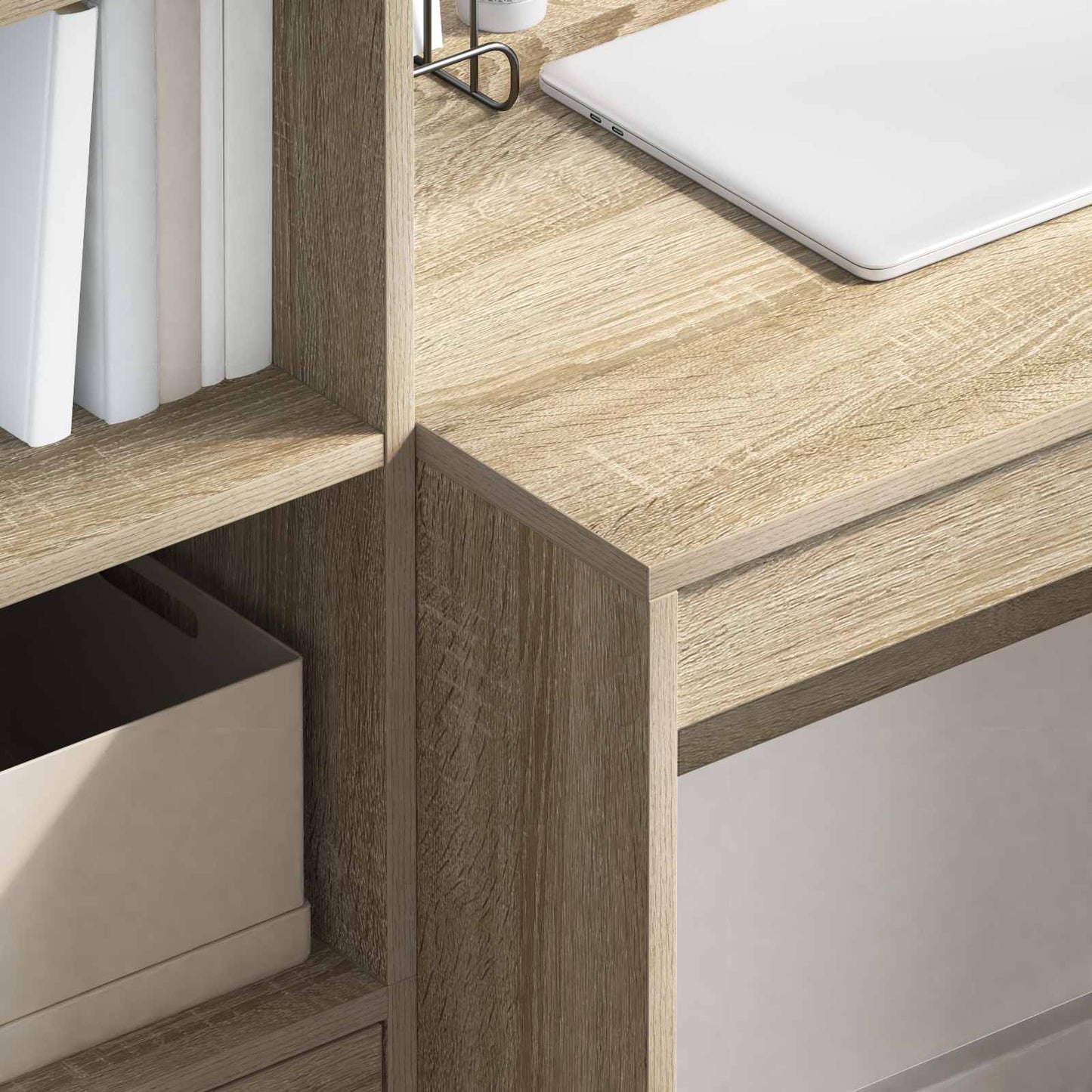 Desk with Drawer 2 pcs Sonoma Oak