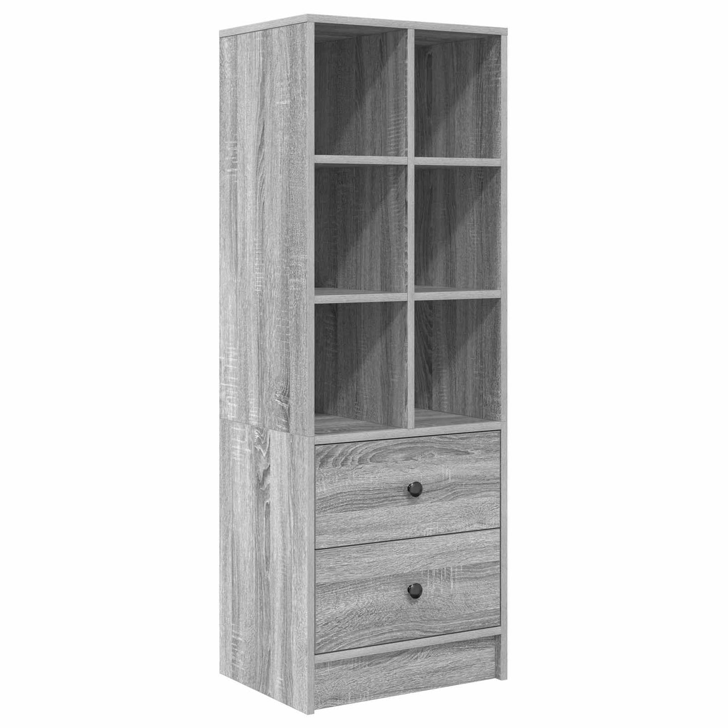 Desk with Drawer 2 pcs Grey Sonoma