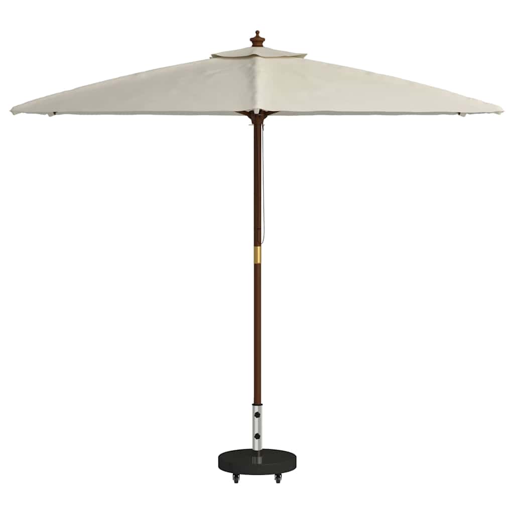 Parasol Base 30kg Black Granite and Stainless Steel Round