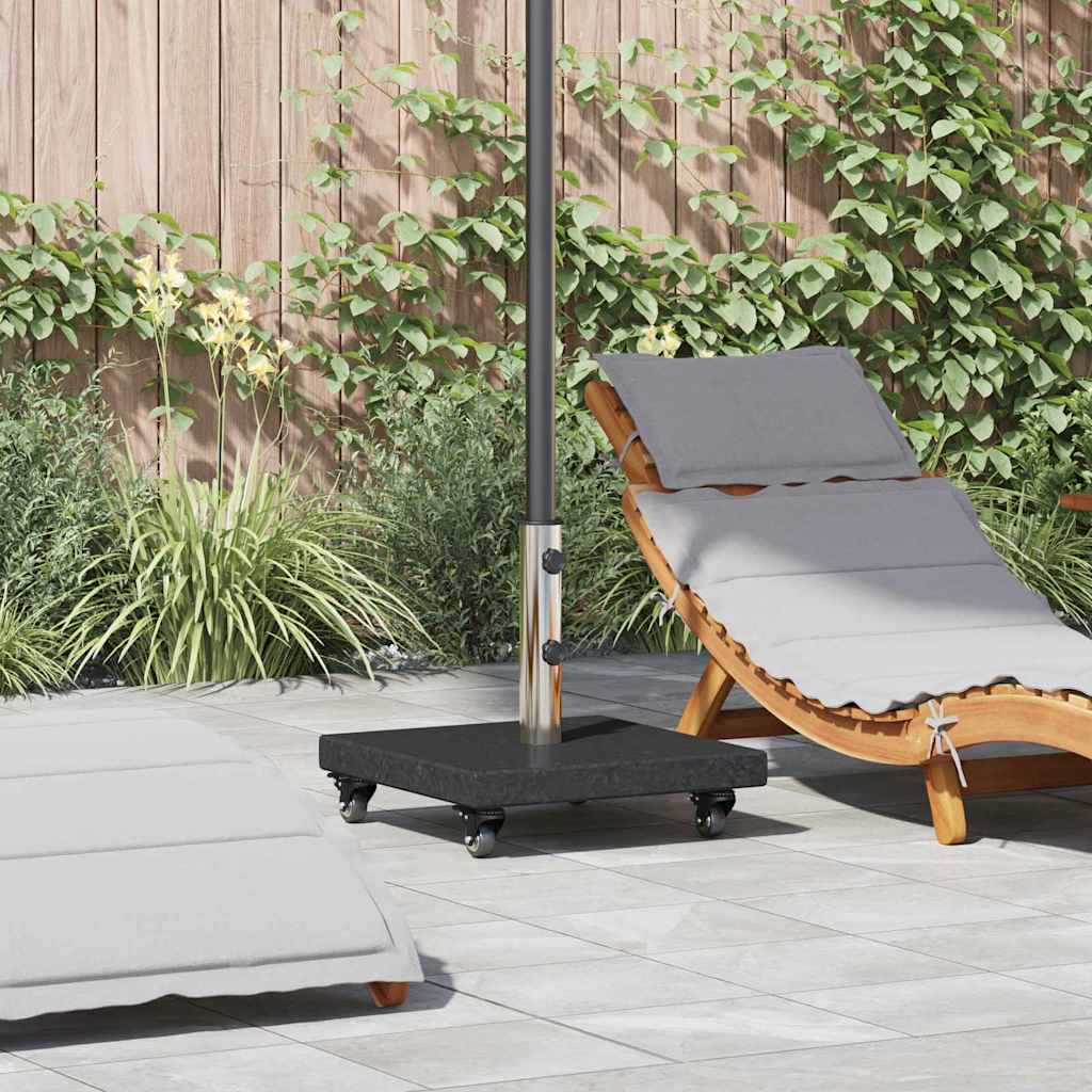 Parasol Base 30kg Black Granite Square