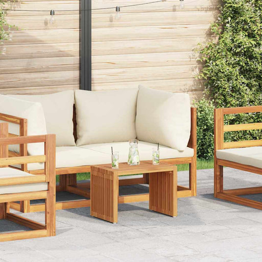Garden Side Table Brown 50 x 32.5 x 35 cm Solid Teak Wood