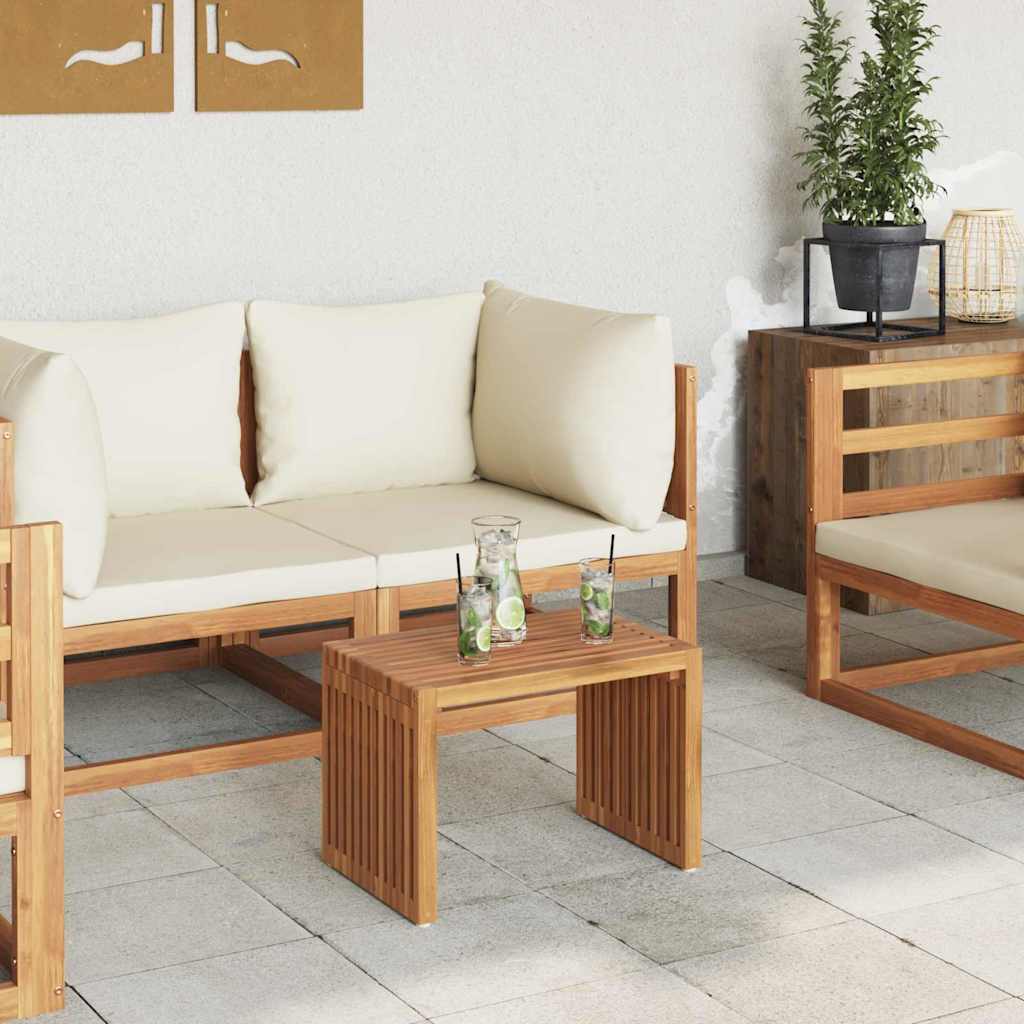 Garden Side Table Brown 50 x 32.5 x 35 cm Solid Teak Wood