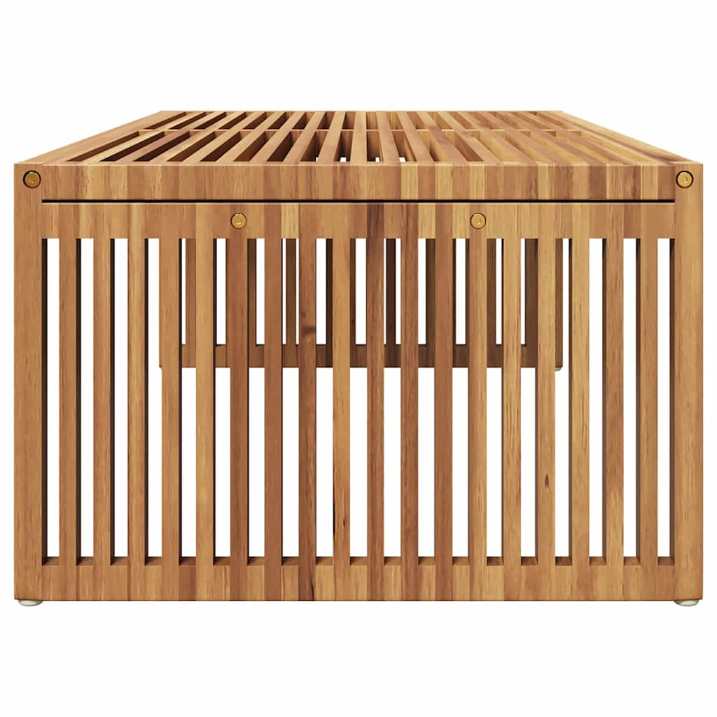 Garden Side Table Brown 110 x 55 x 35.5 cm Solid Teak Wood