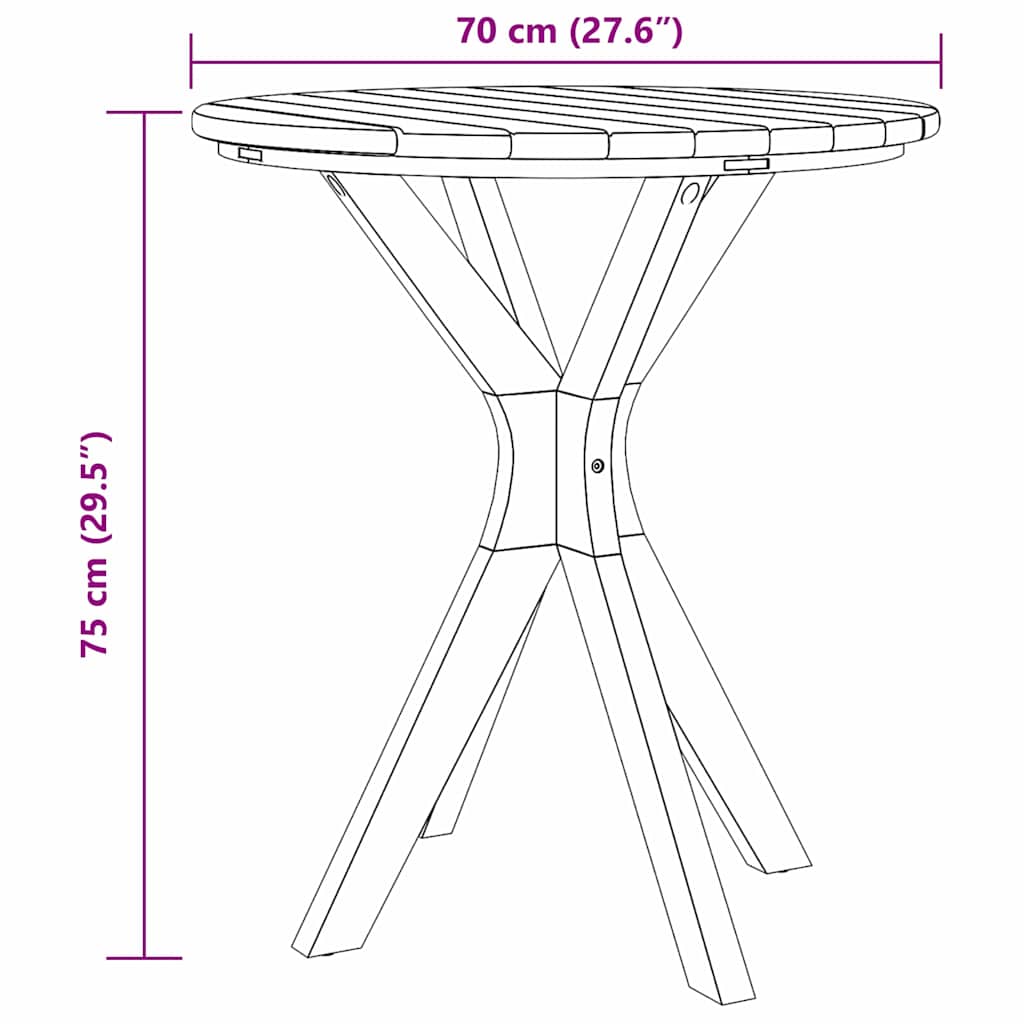 Side Table Brown 70 x 70 x 75 cm Solid Teak Wood