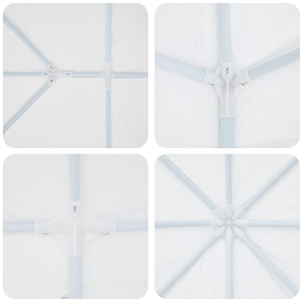 Party Tent White 600 x 400 x 266 cm Polyethylene and Steel