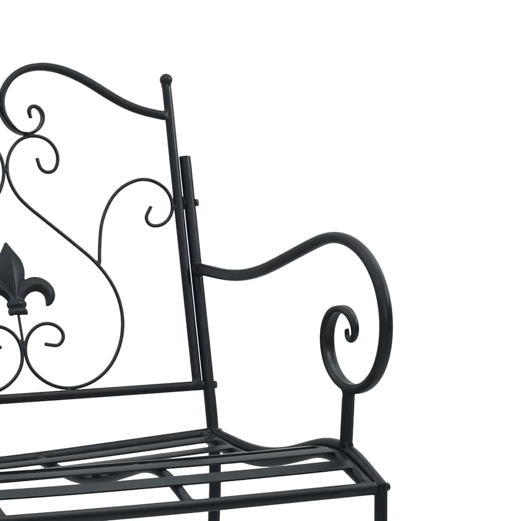 Garden Bench Black 104 x 54 x 93 cm Steel