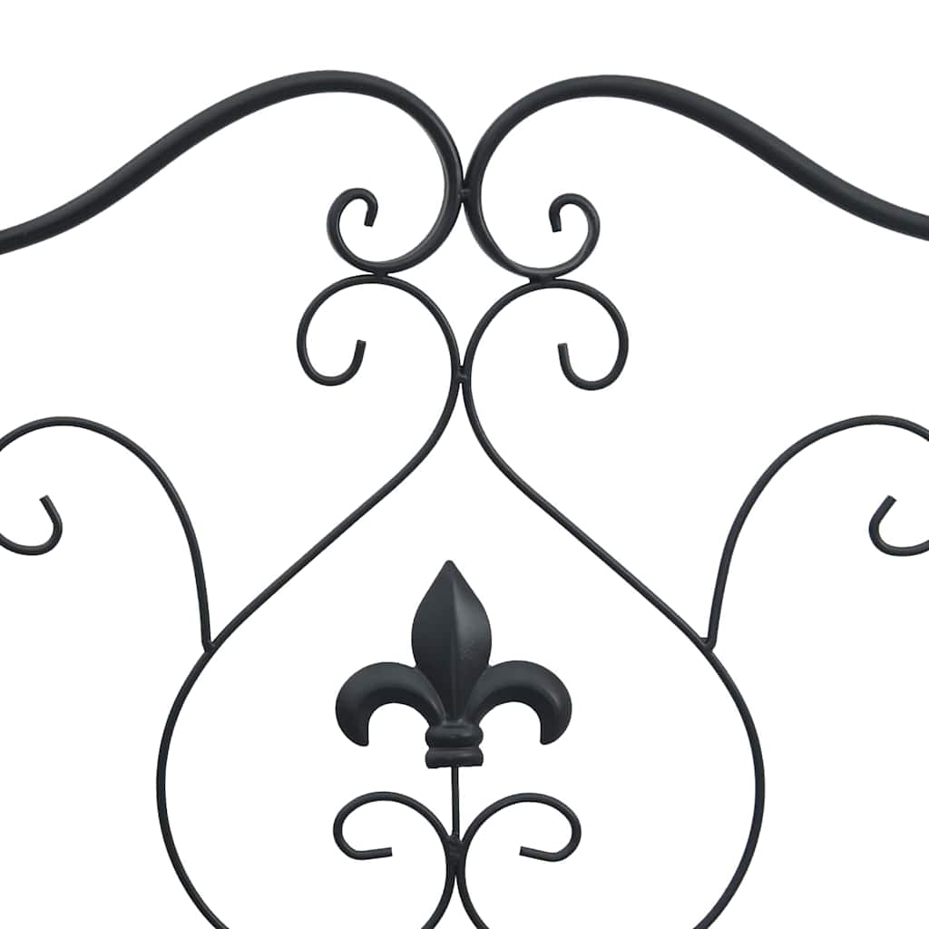 Garden Bench Black 104 x 54 x 93 cm Steel