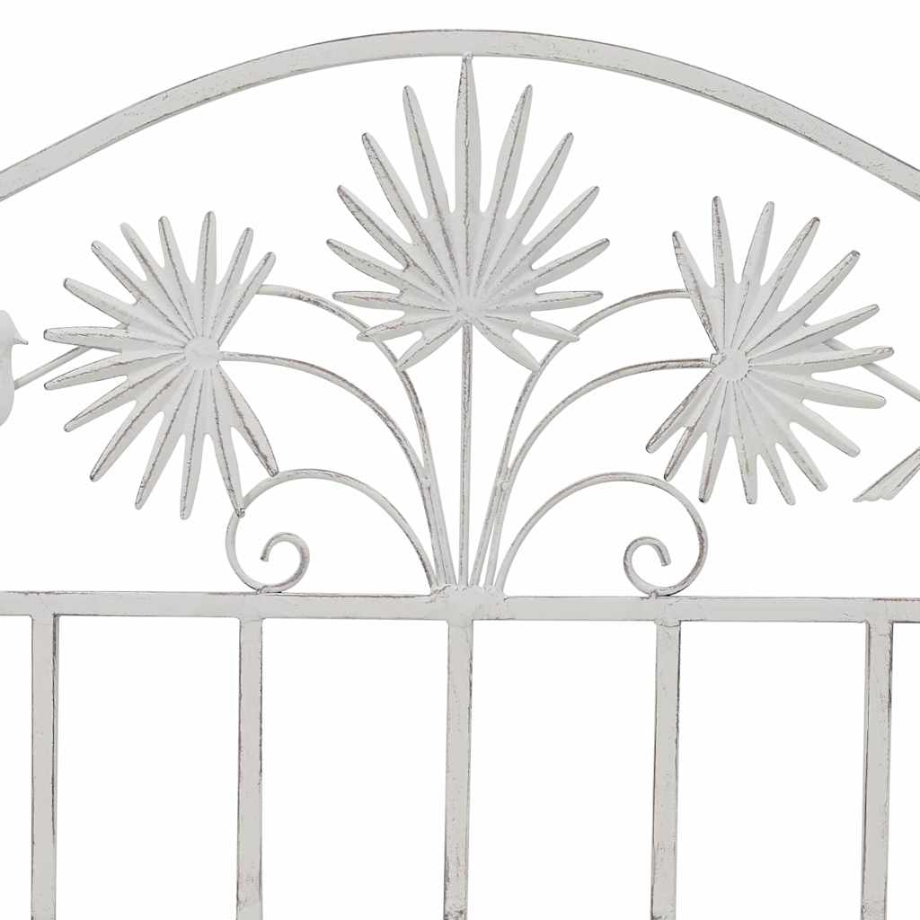 Garden Bench Antique White 104 x 52.5 x 89 cm Steel