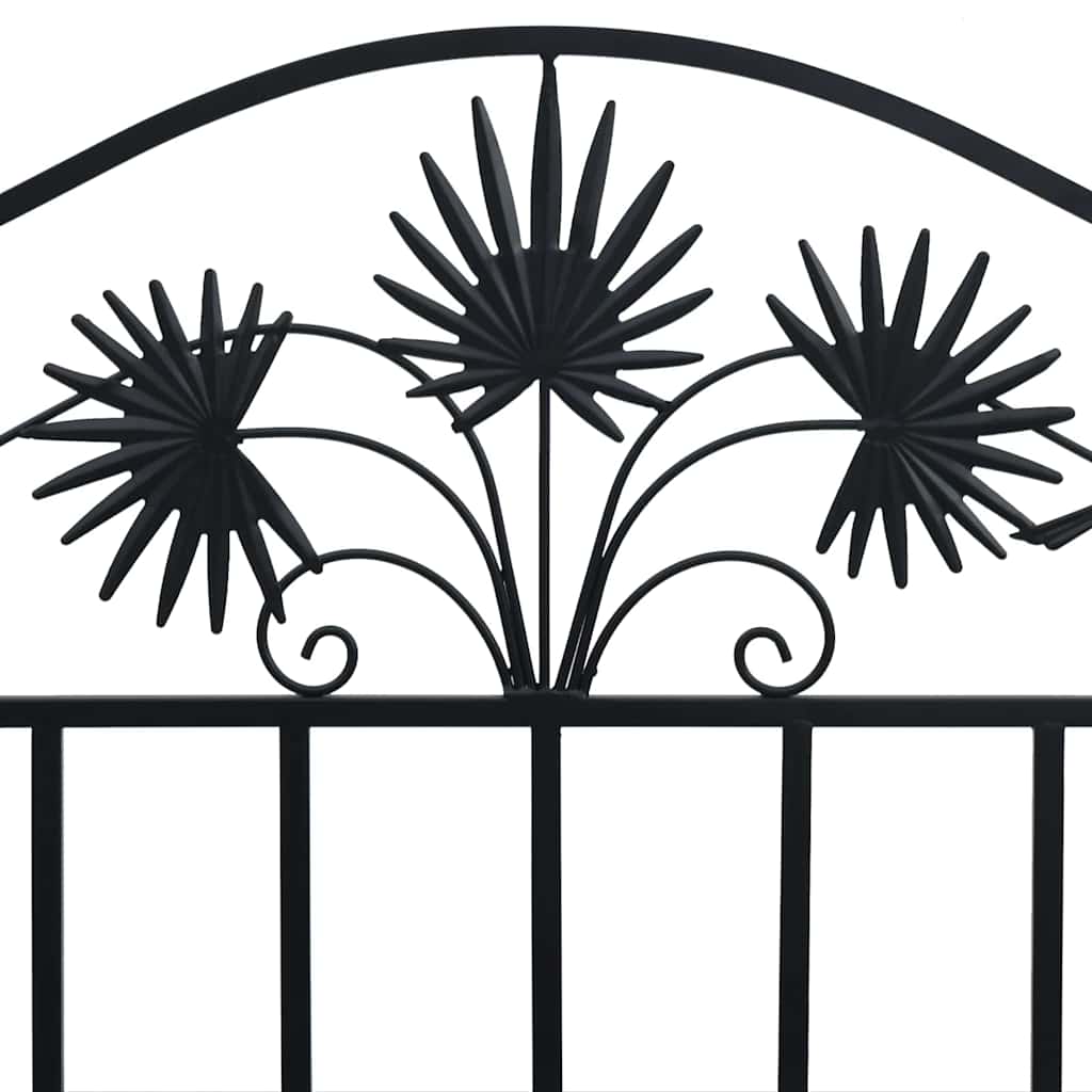 Garden Bench Black 104 x 52.5 x 89 cm Steel