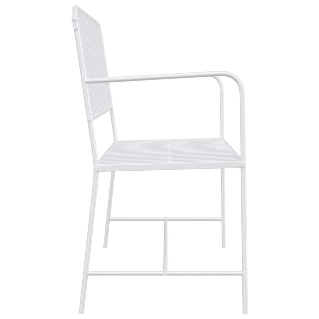 Garden Bench Plain White 103.5 x 51.5 x 90 cm Steel