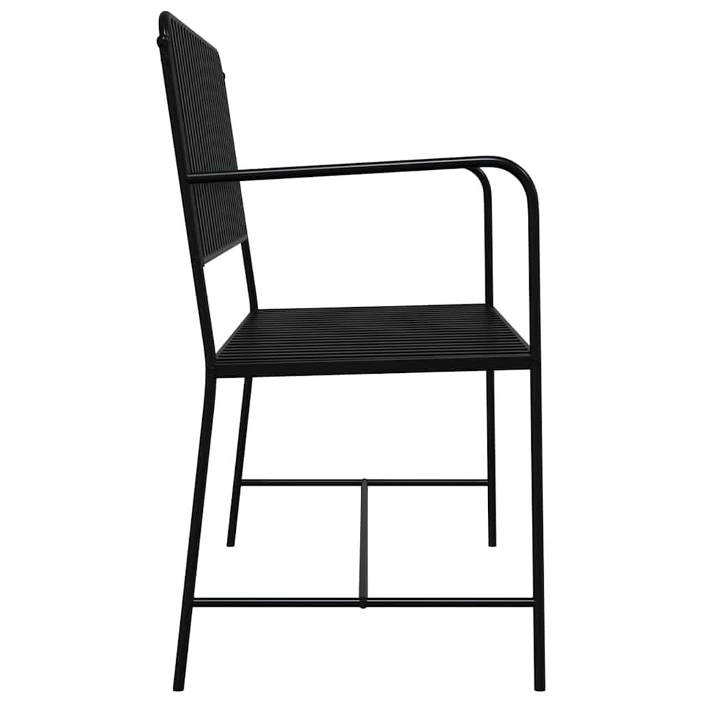 Garden Bench Black 103.5 x 51.5 x 90 cm Steel