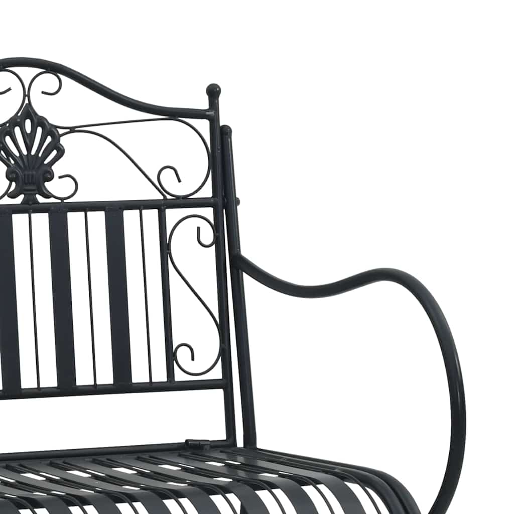 Garden Bench Black 103.5 x 59 x 89 cm Steel