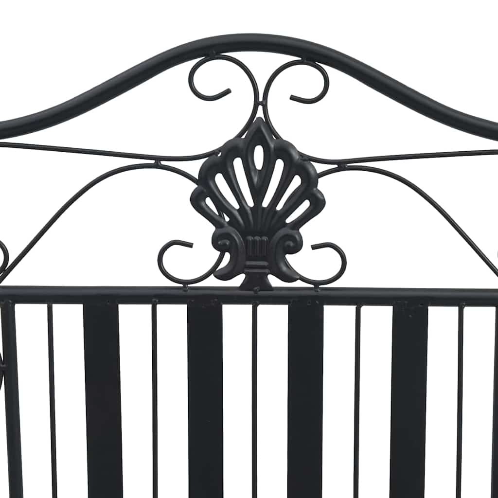 Garden Bench Black 103.5 x 59 x 89 cm Steel