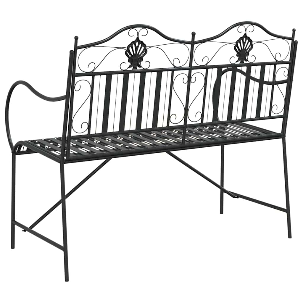Garden Bench Black 103.5 x 59 x 89 cm Steel