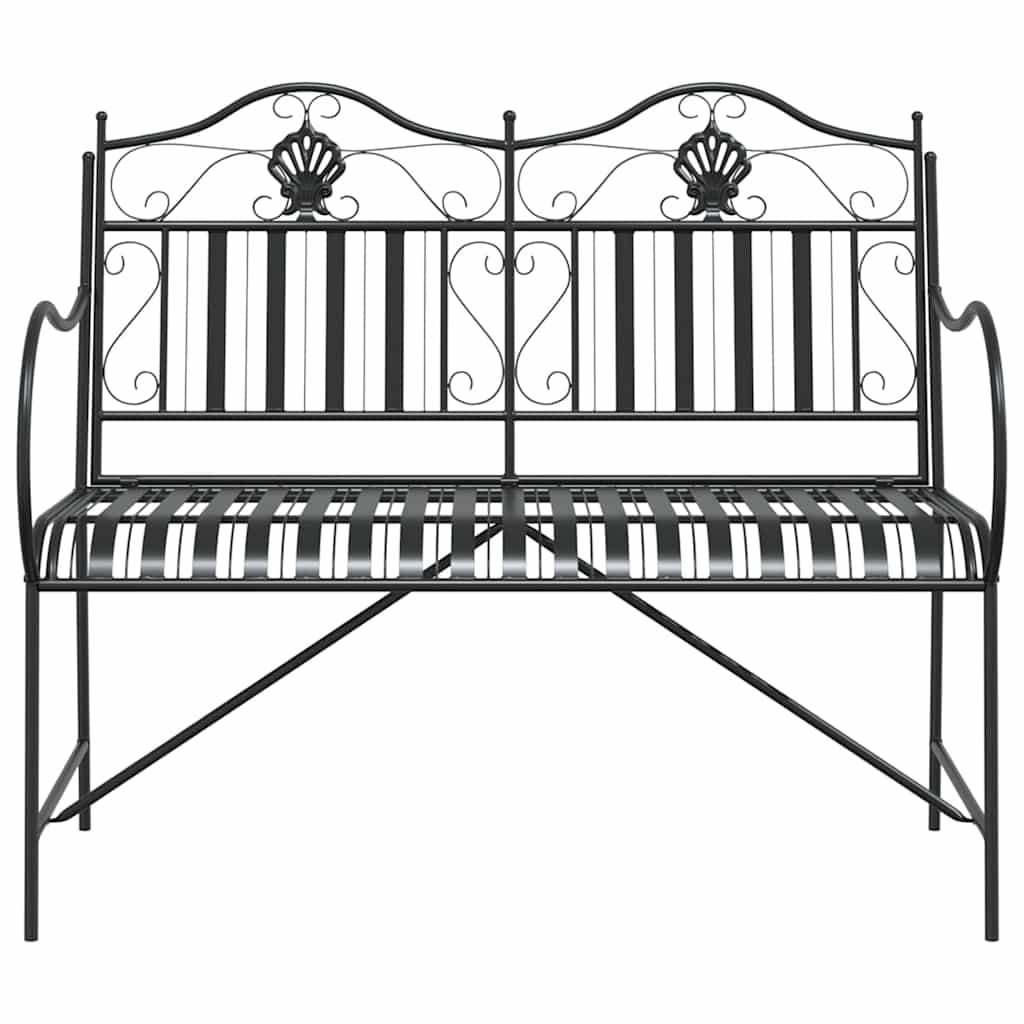 Garden Bench Black 103.5 x 59 x 89 cm Steel