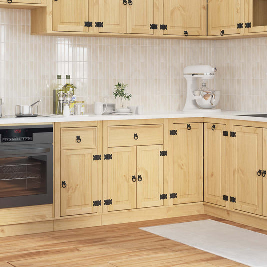 Cabinet SKI Honey Brown 60 x 46 x 81.5 cm Solid Pine Wood