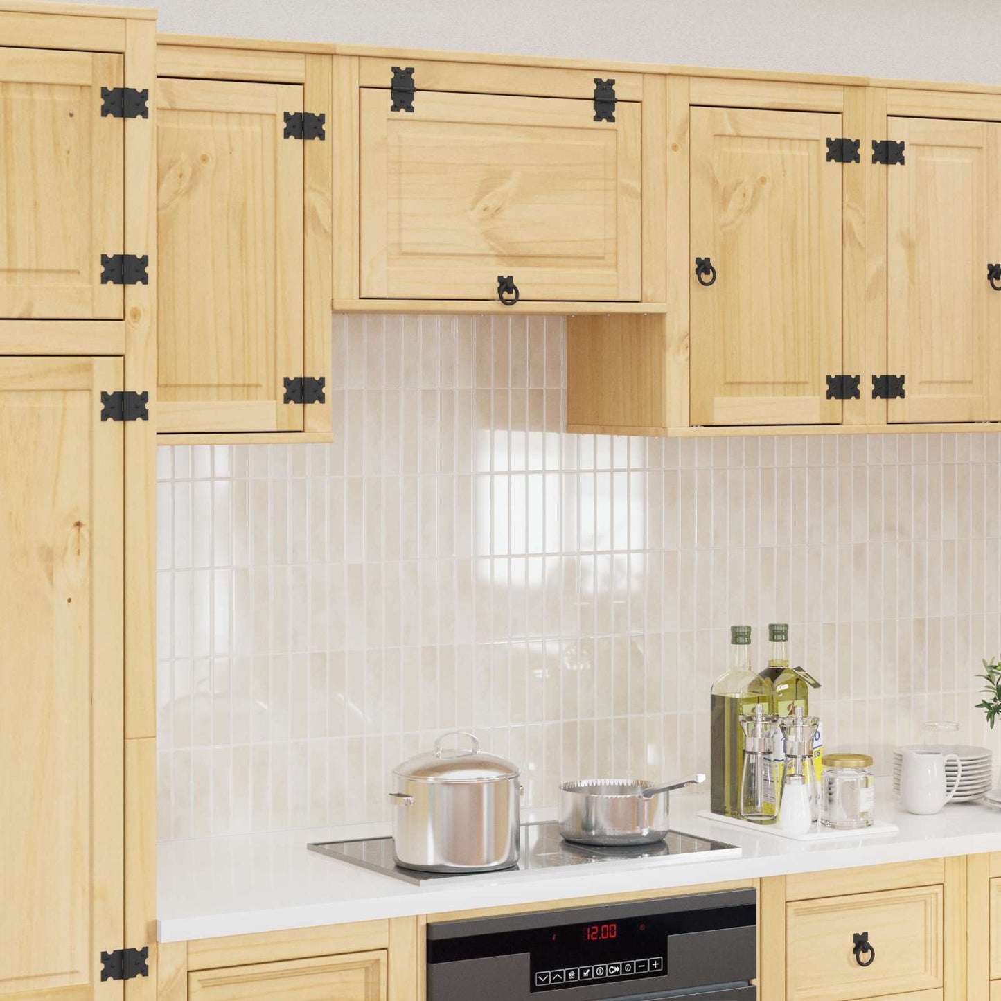 Cabinet SKI Honey Brown 60 x 32 x 40 cm Solid Pine Wood