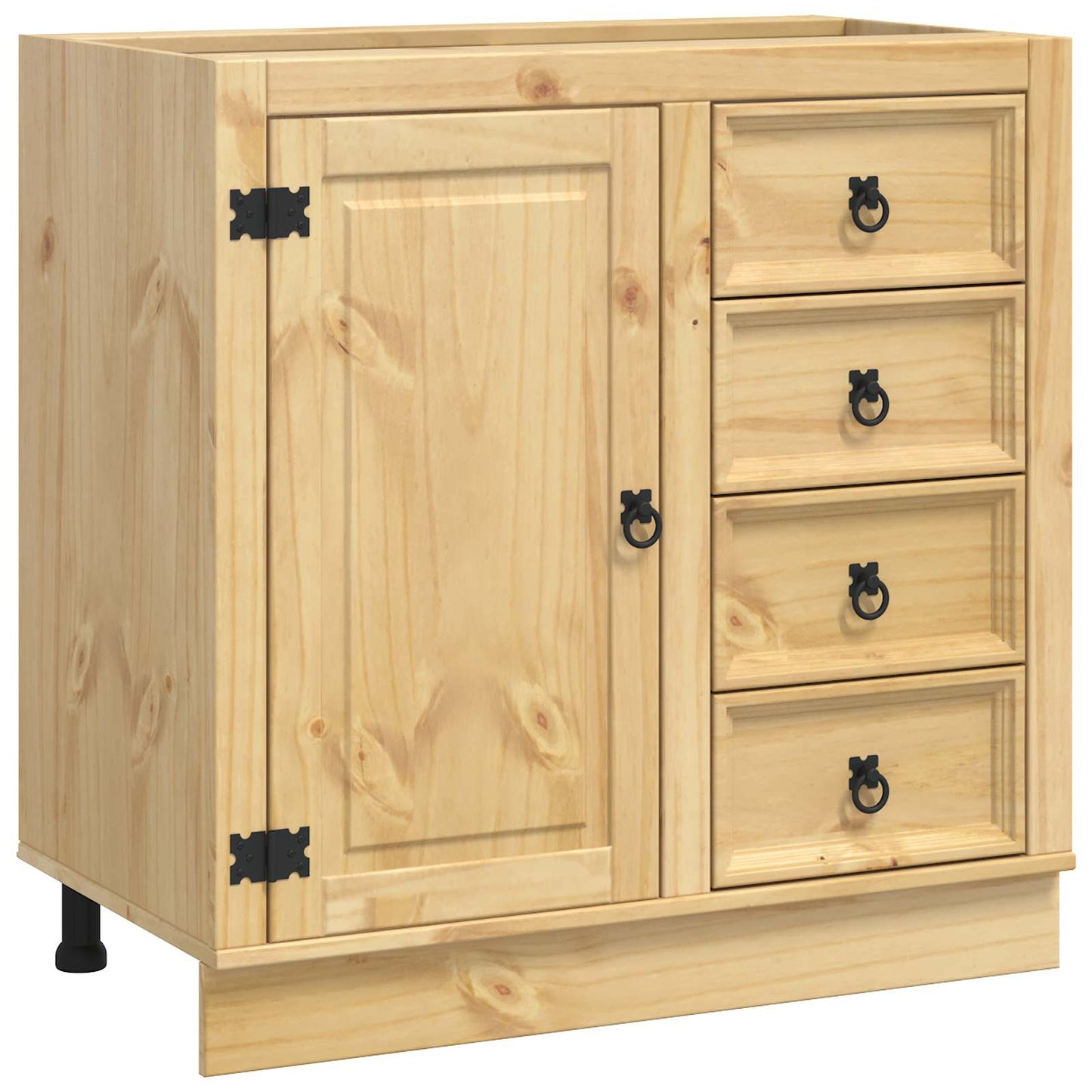 Cabinet SKI Honey Brown 80 x 46 x 81 cm Solid Pine Wood