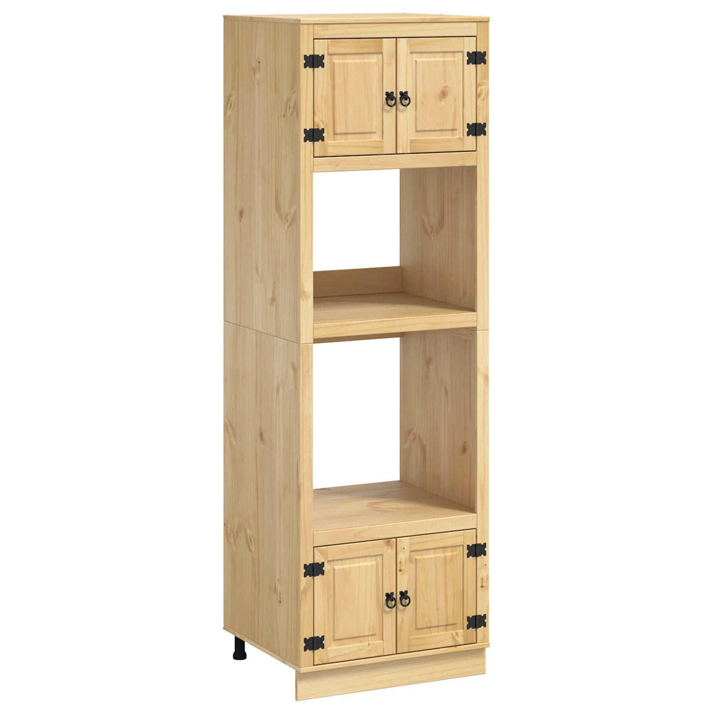 Cabinet SKI Honey Brown 66 x 58 x 207 cm Solid Pine Wood