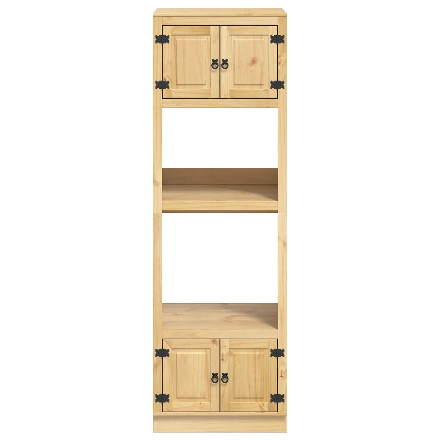 Cabinet SKI Honey Brown 66 x 58 x 207 cm Solid Pine Wood