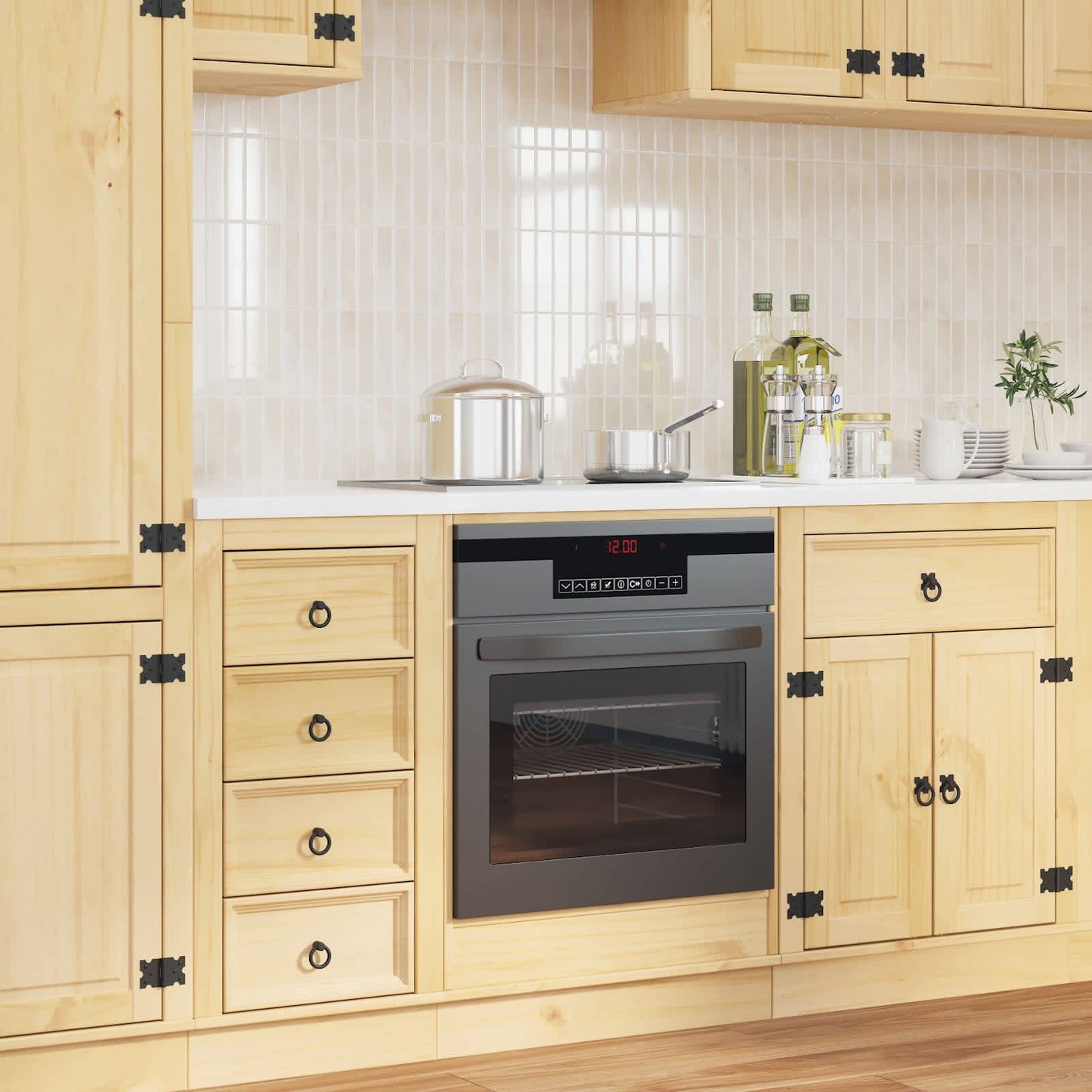 Cabinet SKI Honey Brown 60 x 46 x 81 cm Solid Pine Wood