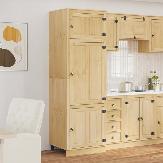 Cabinet SKI Honey Brown 66 x 58 x 207 cm Solid Pine Wood
